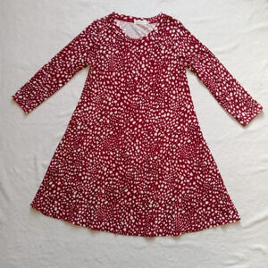 Jon & Anna Maroon & White Longsleeve Dress size Small